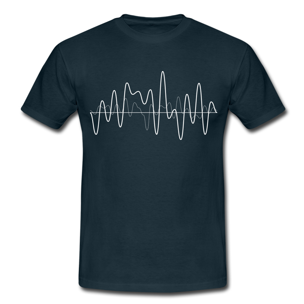 DJ Equalizer Linien Musik Technik T-Shirt - Navy