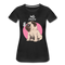 Hundefreunde Mops Schmetterling Hello Summer Frauen Premium T-Shirt - Schwarz