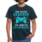 Gamer zum Zocken geboren zur Arbeit gezwungen Gaming T-Shirt - Navy