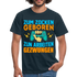 Gamer Zum Zocken geboren zur Arbeit gezwungen Gaming T-Shirt - Navy