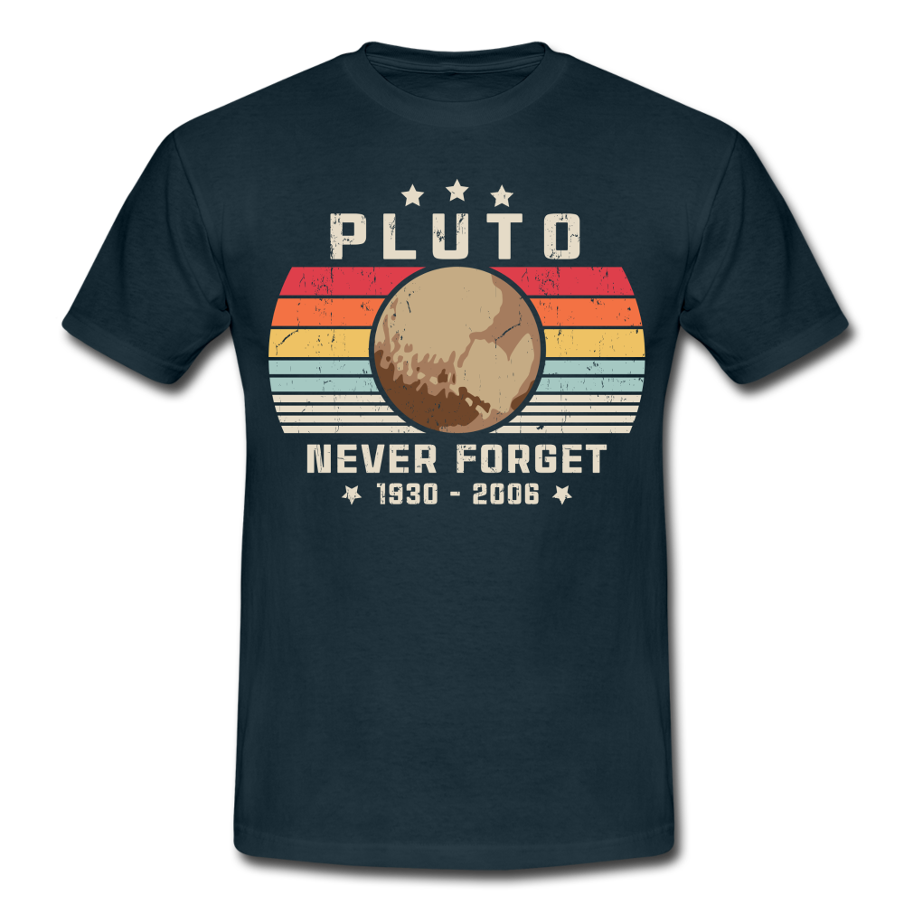 Astronomie Pluto Never Forget T-Shirt - Navy
