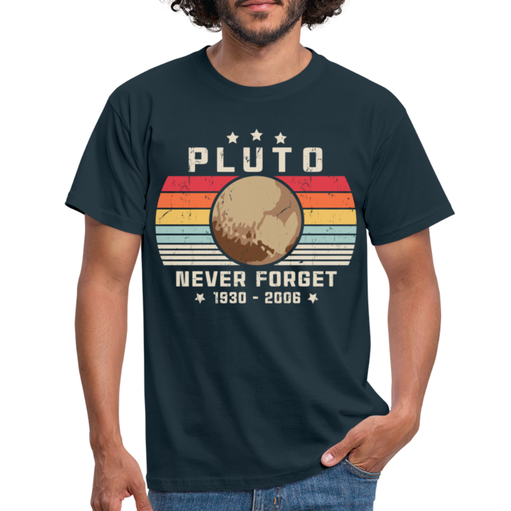Astronomie Pluto Never Forget T-Shirt - Navy