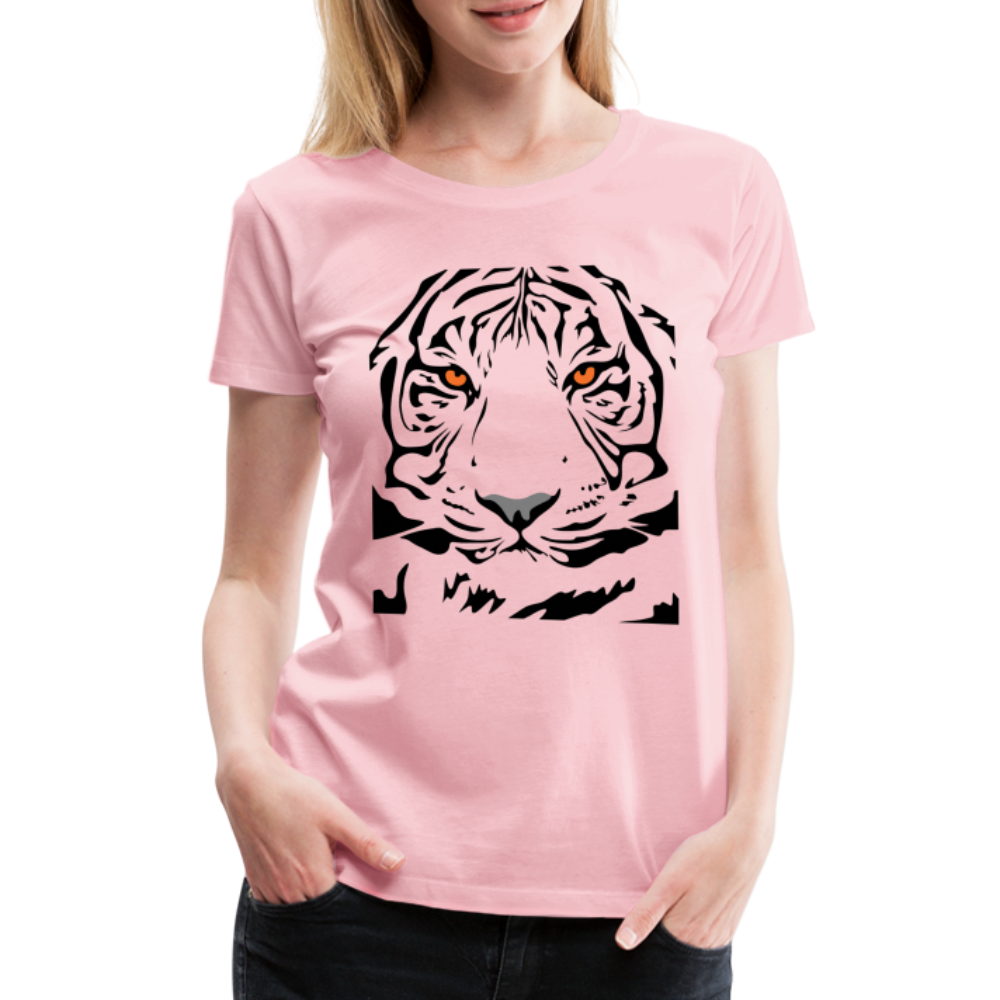 Majestätischer Tiger Premium T-Shirt - Hellrosa