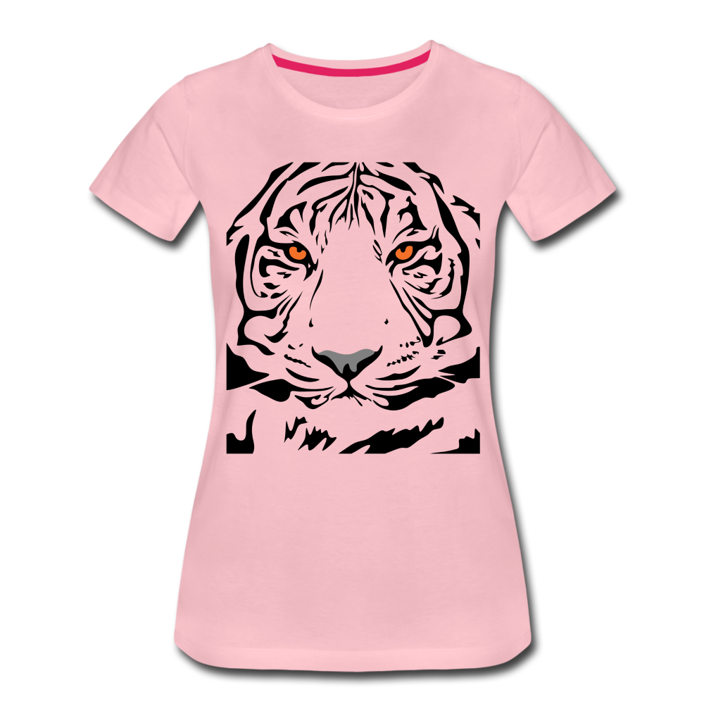 Majestätischer Tiger Premium T-Shirt - Hellrosa