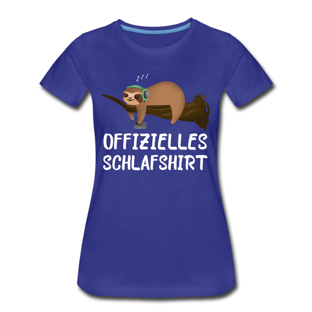Offizielle Schlafshirt Faultier Schlafanzug Lustiges Frauen Premium T-Shirt - Königsblau