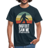 Bigfoot sah mich doch keiner glaubte ihm Lustiges T-Shirt - Navy