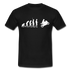Biker Motorradfahrer Evolution Geschenkidee T-Shirt - Schwarz
