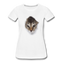 Süße Katze schaut durch zerrissenes Shirt Frauen Premium T-Shirt - Weiß