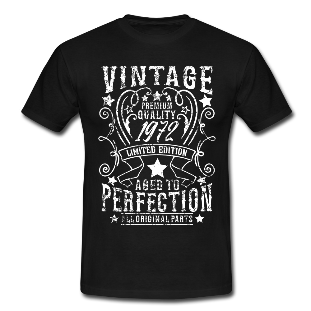 50. Geburtstag Vintage Style Geboren 1972 Männer Geschenk T-Shirt - black