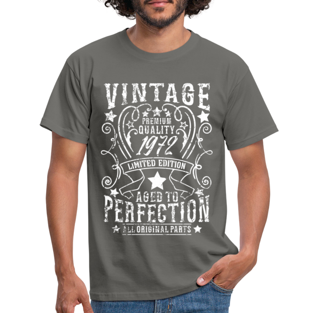 50. Geburtstag Vintage Style Geboren 1972 Männer Geschenk T-Shirt - graphite grey