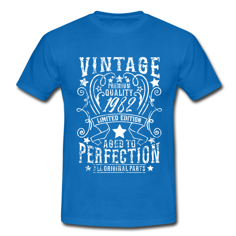 40. Geburtstag Vintage Style Geboren 1982 Männer Geschenk T-Shirt - royal blue