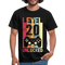 Gamer 20. Geburtstag Zocken Level 20 Unlocked Geschenk T-Shirt - black