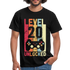 Gamer 20. Geburtstag Zocken Level 20 Unlocked Geschenk T-Shirt - black
