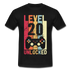 Gamer 20. Geburtstag Zocken Level 20 Unlocked Geschenk T-Shirt - black
