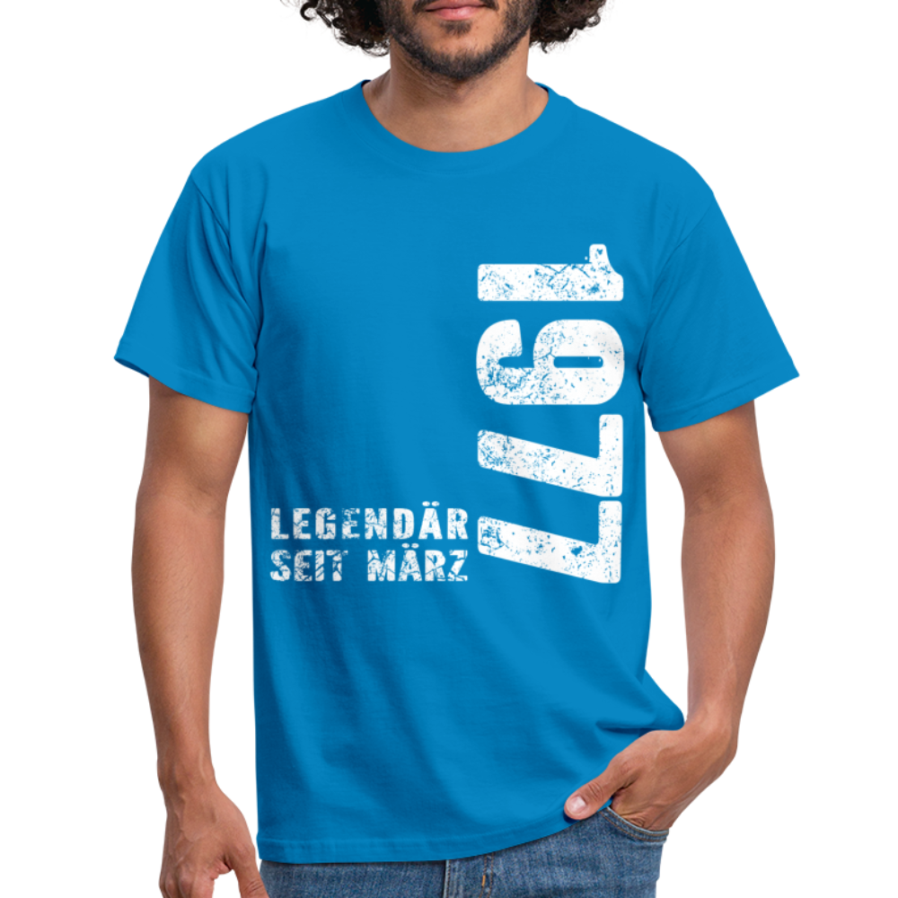 45. Geburtstag Legendär seit 1977 Geschenk Männer T-Shirt - royal blue