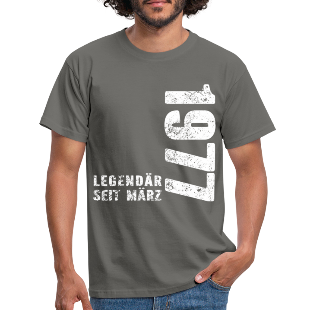 45. Geburtstag Legendär seit 1977 Geschenk Männer T-Shirt - graphite grey