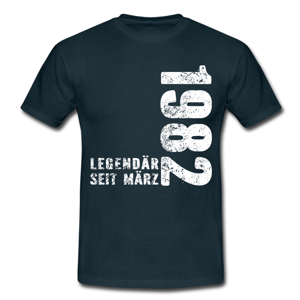 40. Geburtstag Legendär seit 1982 Geschenk Männer T-Shirt - navy