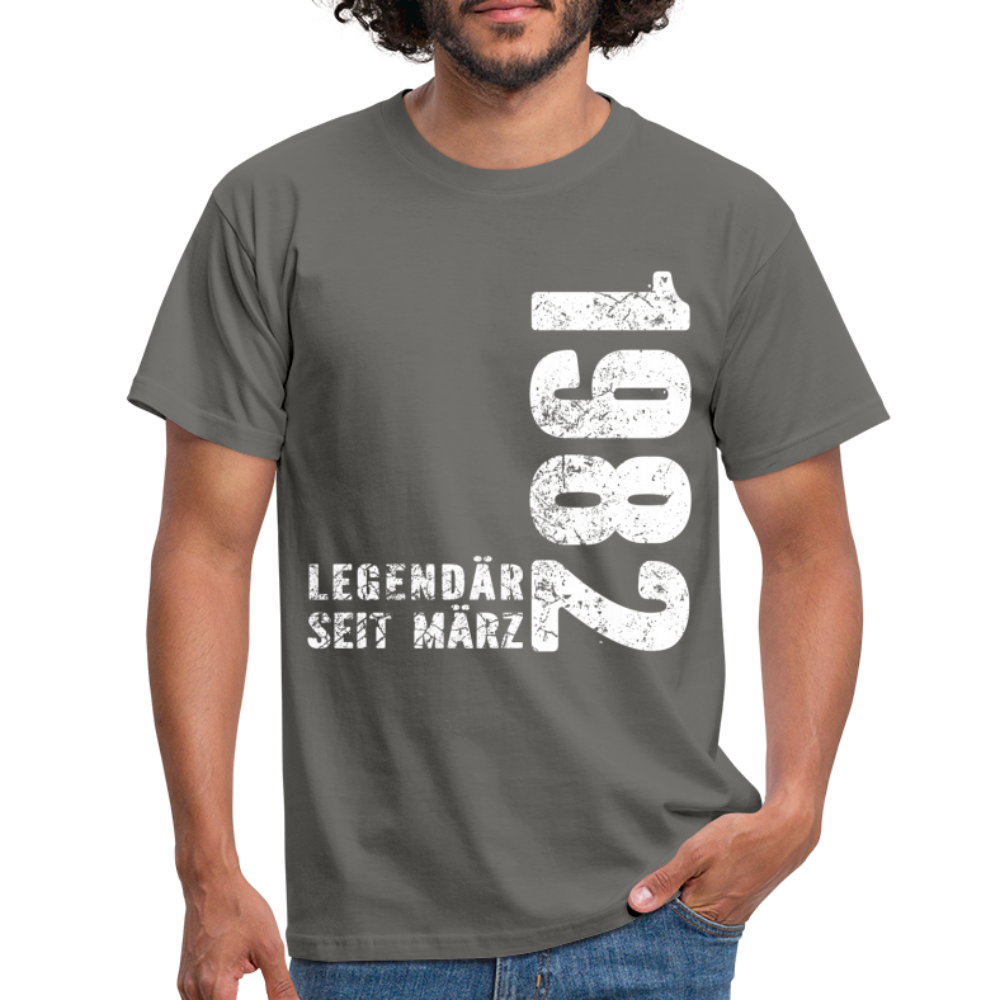 40. Geburtstag Legendär seit 1982 Geschenk Männer T-Shirt - graphite grey