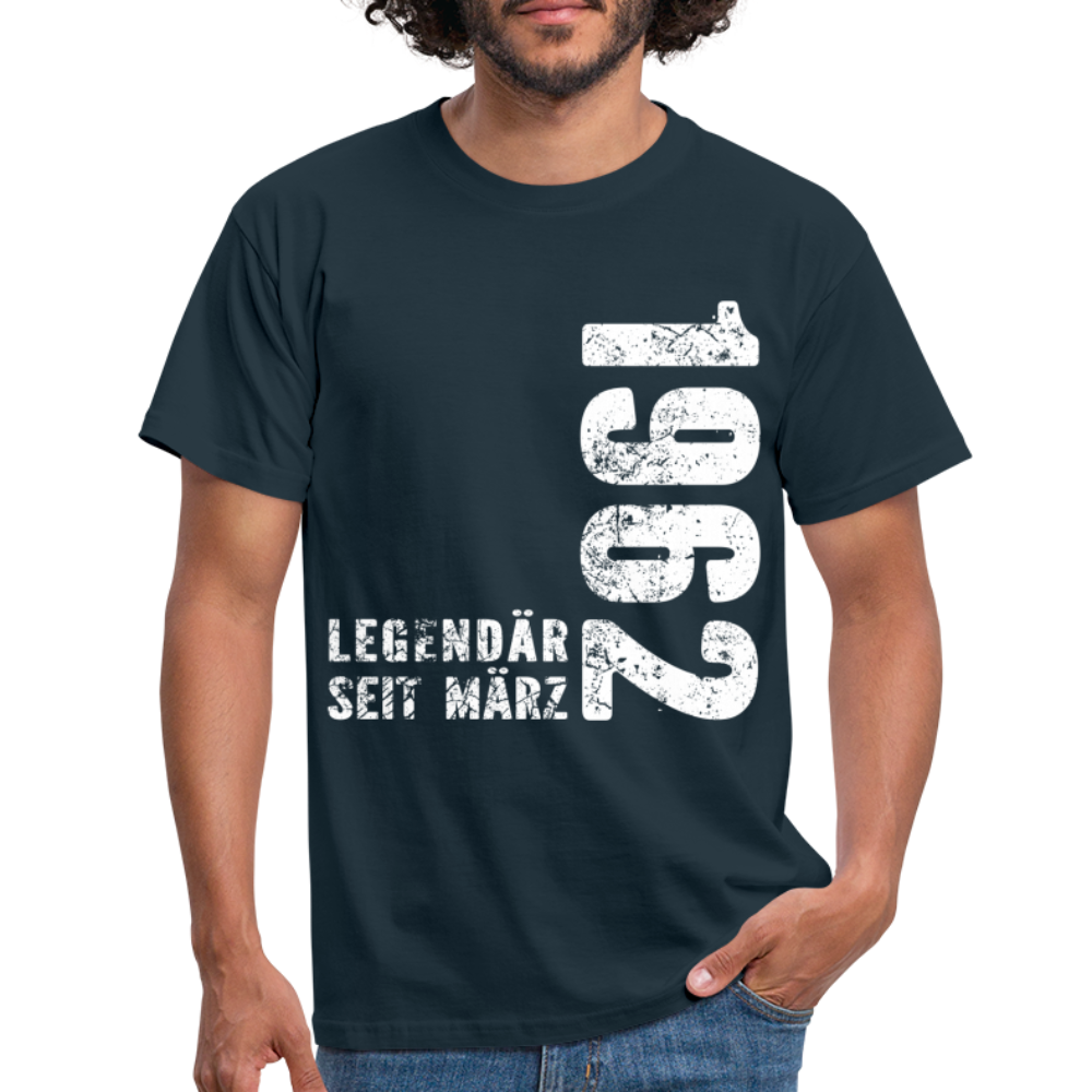 60. Geburtstag Legendär seit 1962 Geschenk Männer T-Shirt - navy