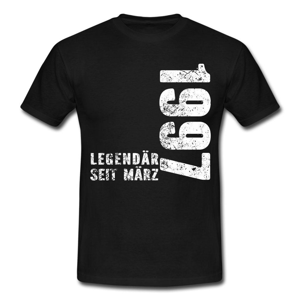 25. Geburtstag Legendär seit 1997 Geschenk Männer T-Shirt - black