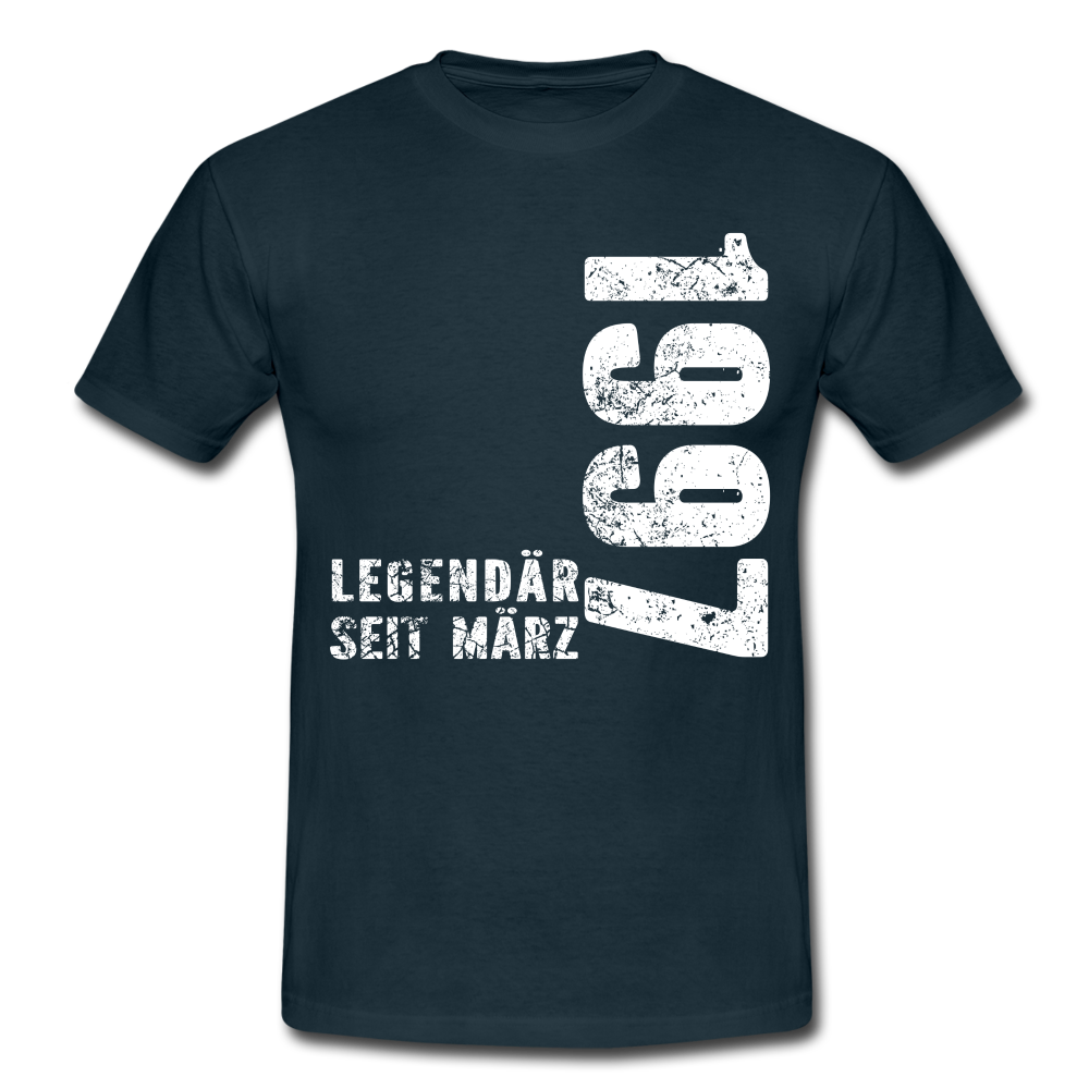 25. Geburtstag Legendär seit 1997 Geschenk Männer T-Shirt - navy
