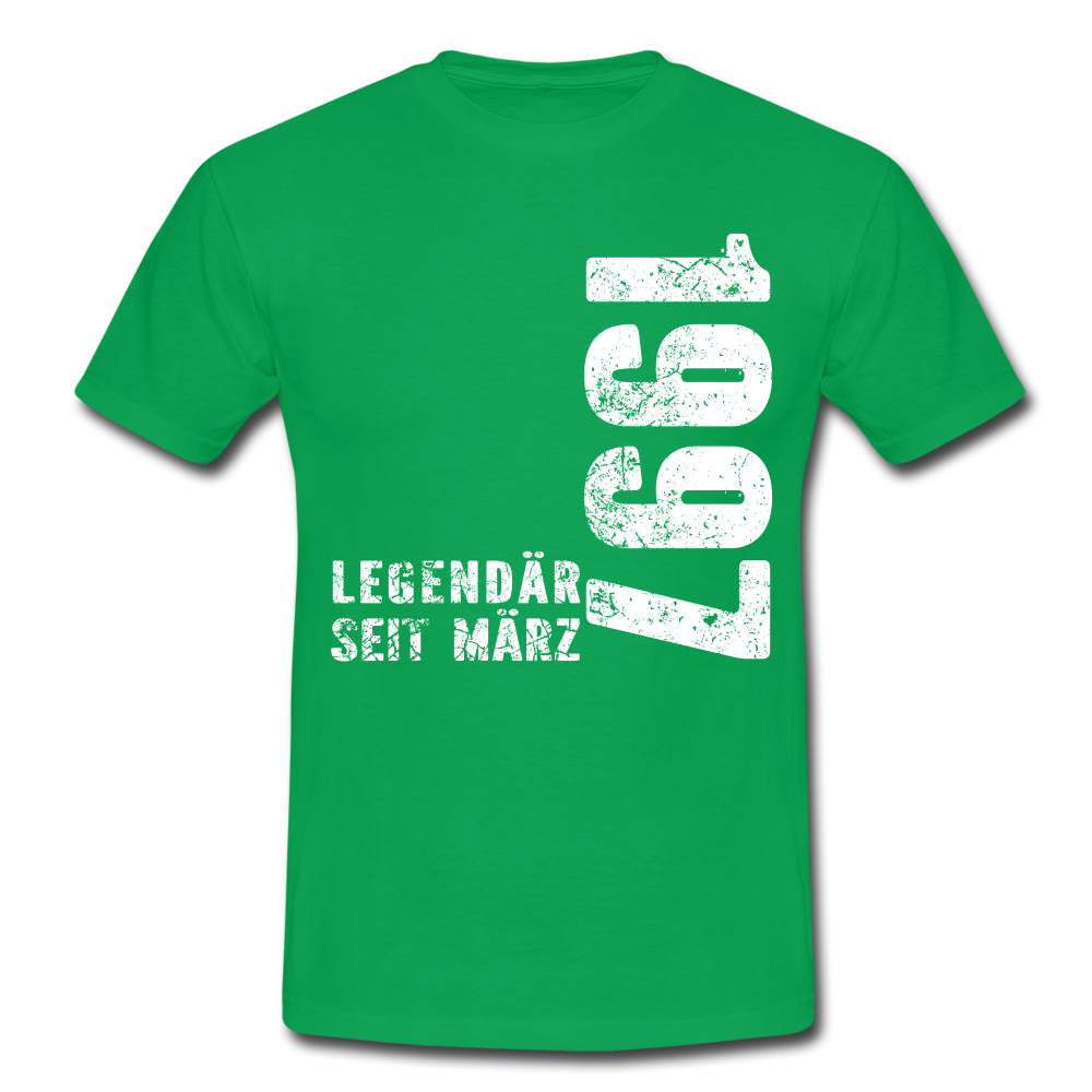 25. Geburtstag Legendär seit 1997 Geschenk Männer T-Shirt - kelly green
