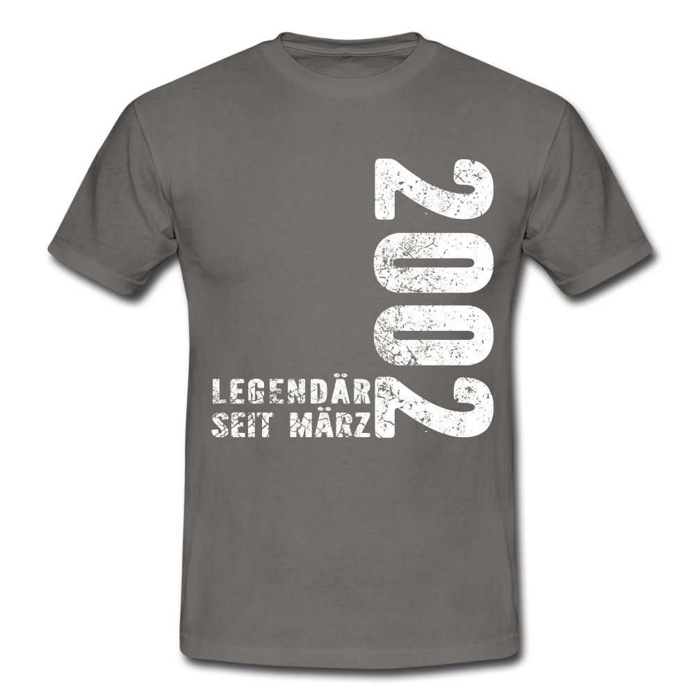 20. Geburtstag Legendär seit 2002 Geschenk Männer T-Shirt - graphite grey