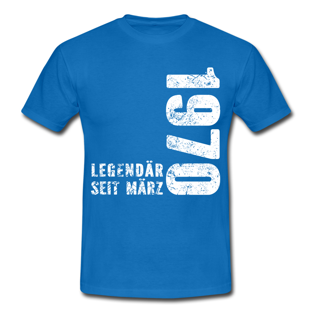 52. Geburtstag Legendär seit 1970 Geschenk Männer T-Shirt - royal blue