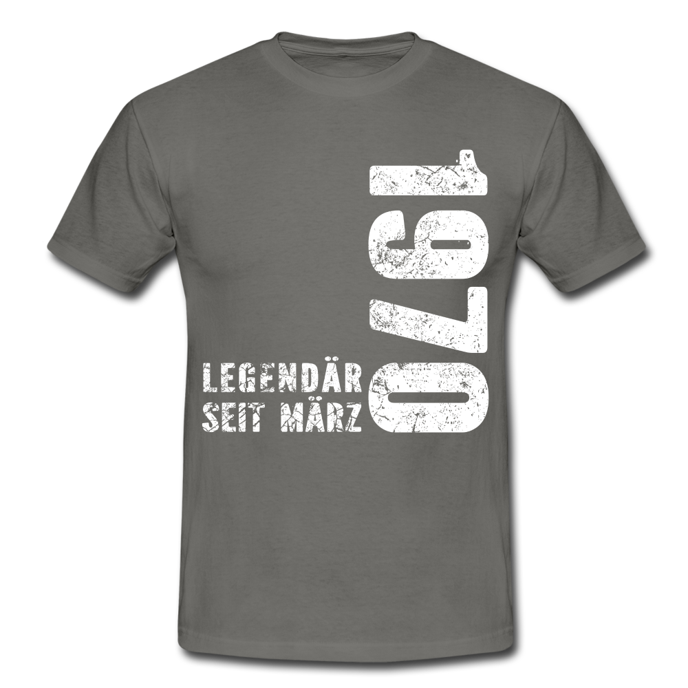 52. Geburtstag Legendär seit 1970 Geschenk Männer T-Shirt - graphite grey