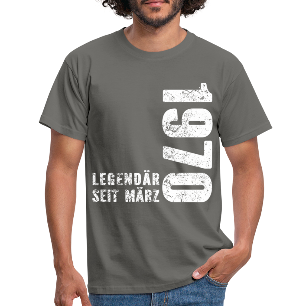 52. Geburtstag Legendär seit 1970 Geschenk Männer T-Shirt - graphite grey