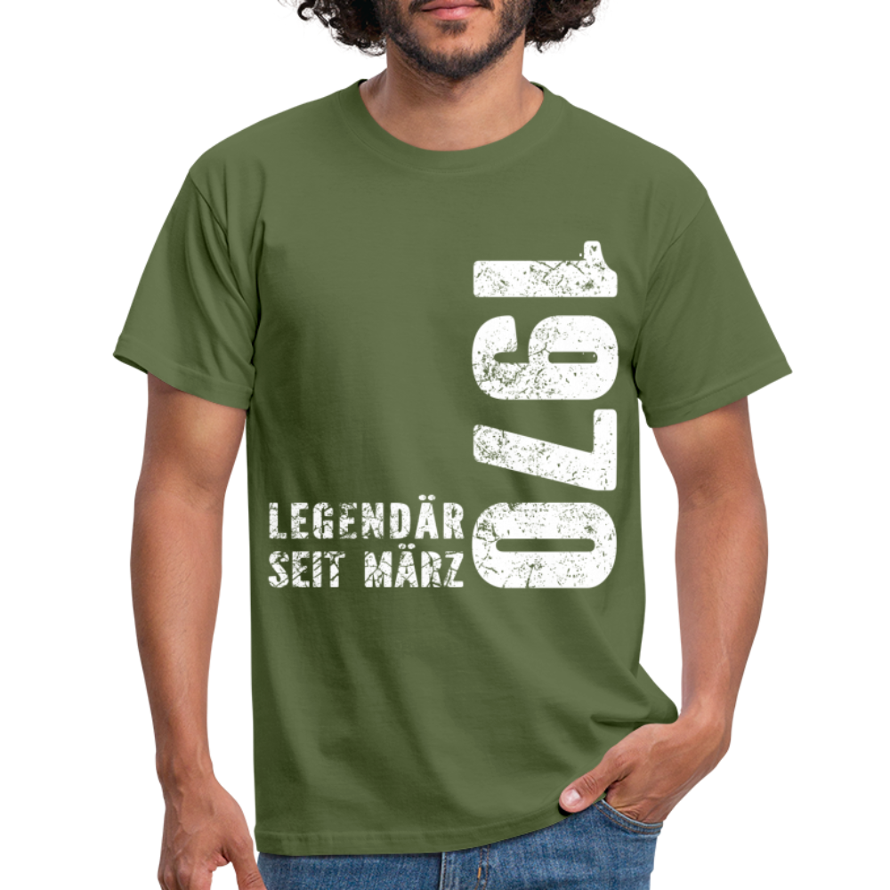52. Geburtstag Legendär seit 1970 Geschenk Männer T-Shirt - military green