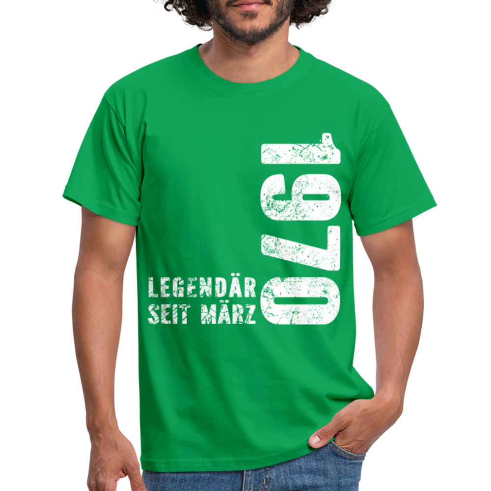 52. Geburtstag Legendär seit 1970 Geschenk Männer T-Shirt - kelly green