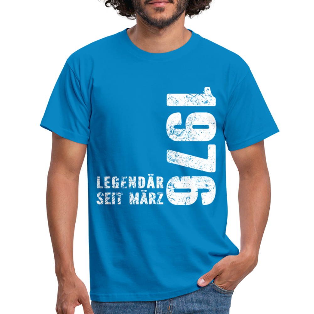 46. Geburtstag Legendär seit 1976 Geschenk Männer T-Shirt - royal blue