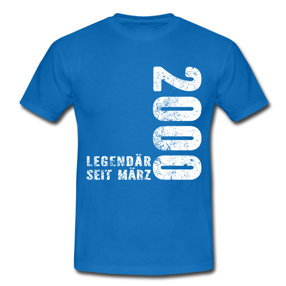 22. Geburtstag Legendär seit 2000 Geschenk Männer T-Shirt - royal blue