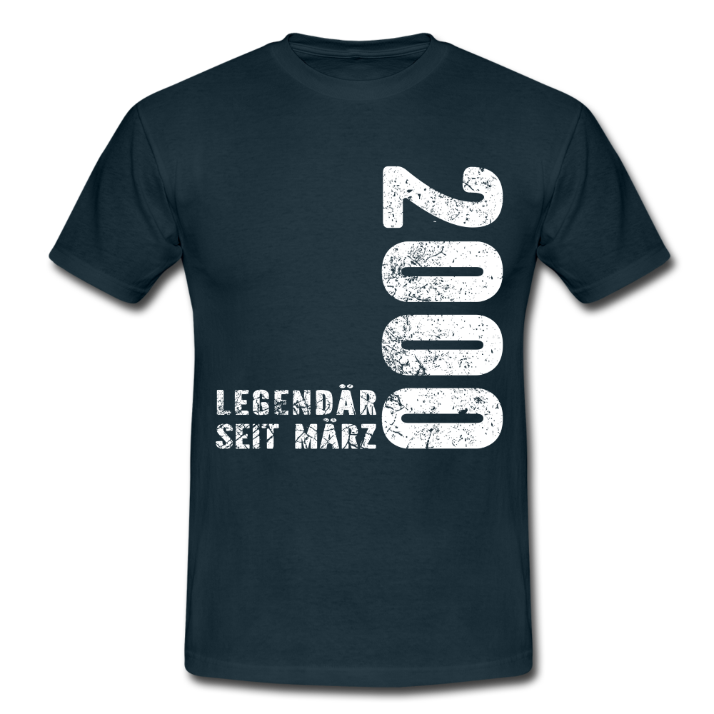 22. Geburtstag Legendär seit 2000 Geschenk Männer T-Shirt - navy