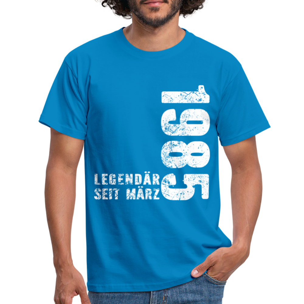 37. Geburtstag Legendär seit 1985 Geschenk Männer T-Shirt - royal blue