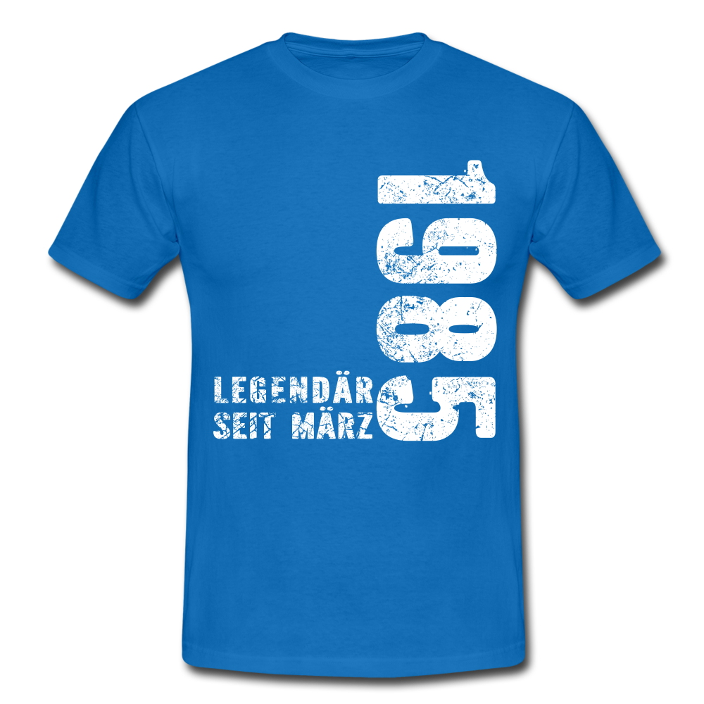 37. Geburtstag Legendär seit 1985 Geschenk Männer T-Shirt - royal blue
