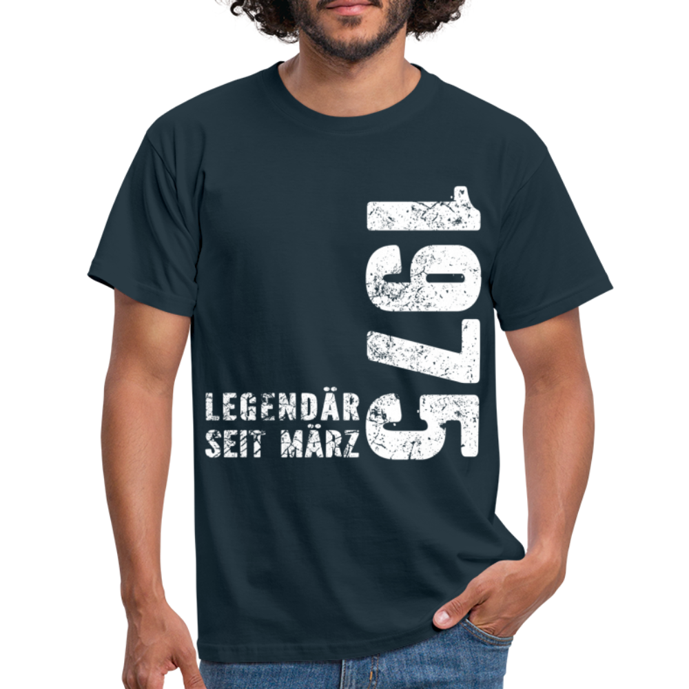 47. Geburtstag Legendär seit 1975 Geschenk Männer T-Shirt - navy