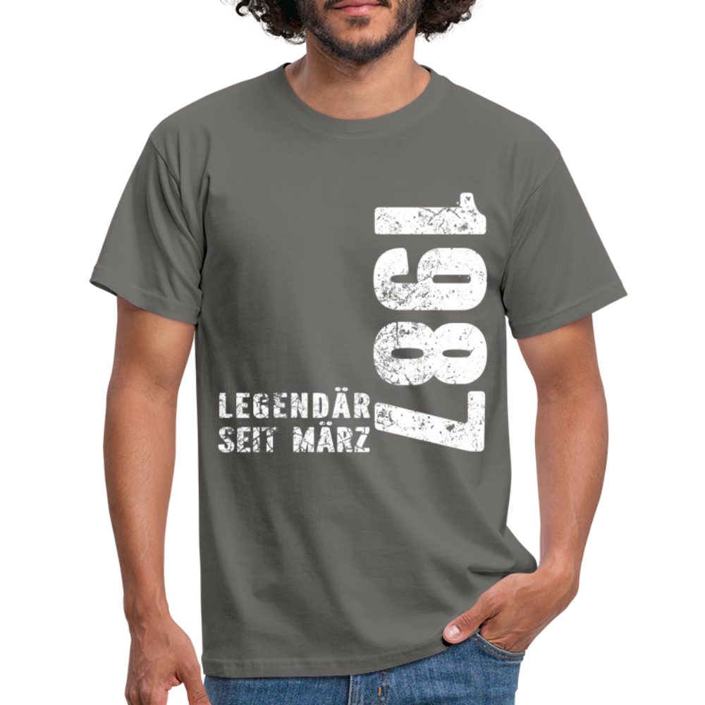 35. Geburtstag Legendär seit 1987 Geschenk Männer T-Shirt - graphite grey