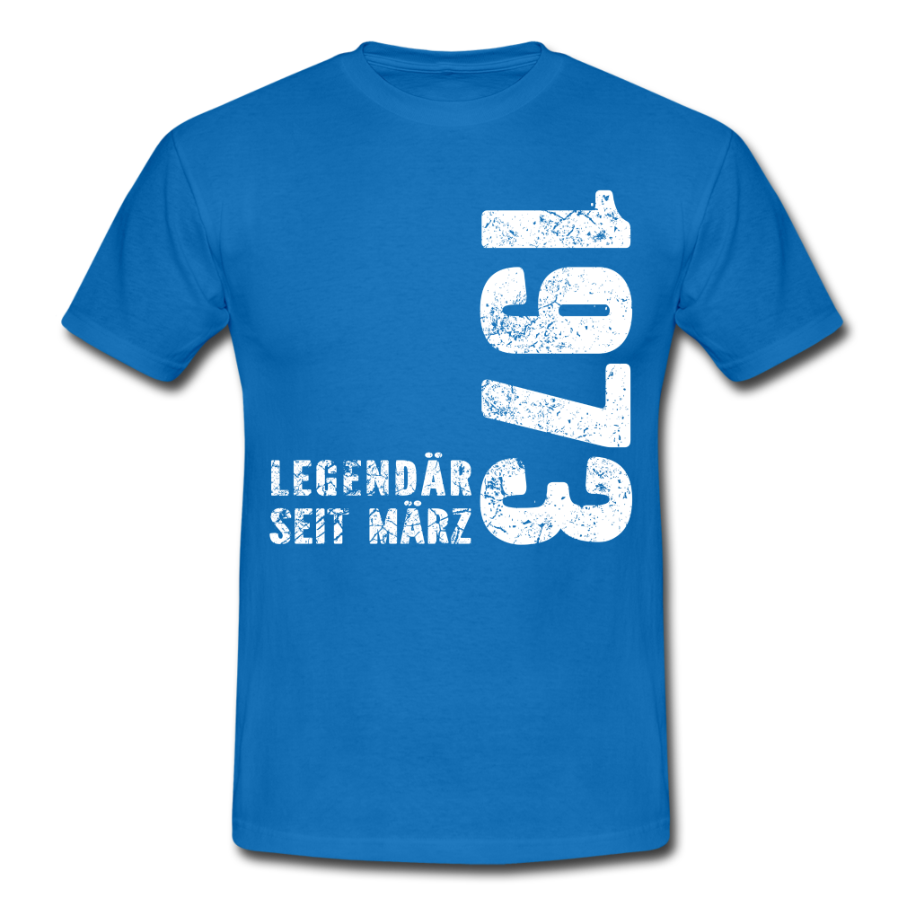 49. Geburtstag Legendär seit 1973 Geschenk Männer T-Shirt - royal blue