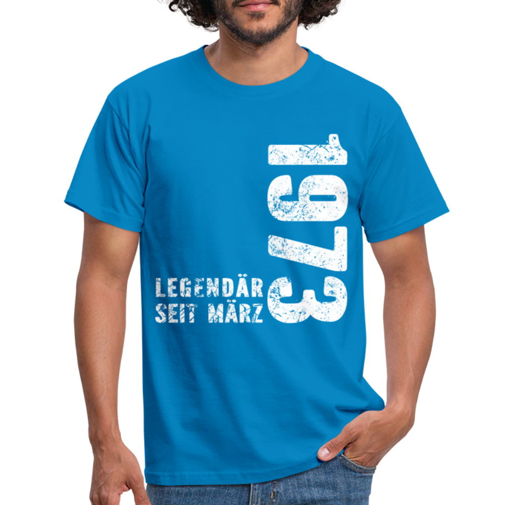 49. Geburtstag Legendär seit 1973 Geschenk Männer T-Shirt - royal blue