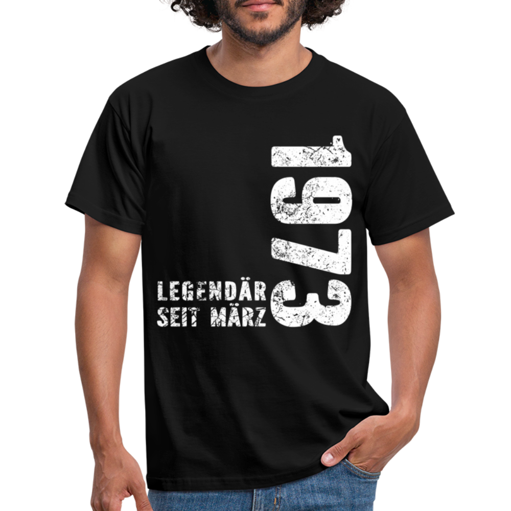 49. Geburtstag Legendär seit 1973 Geschenk Männer T-Shirt - black
