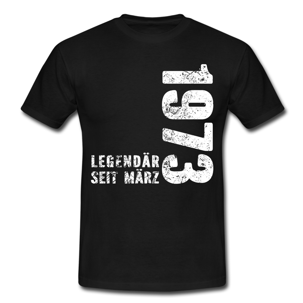 49. Geburtstag Legendär seit 1973 Geschenk Männer T-Shirt - black