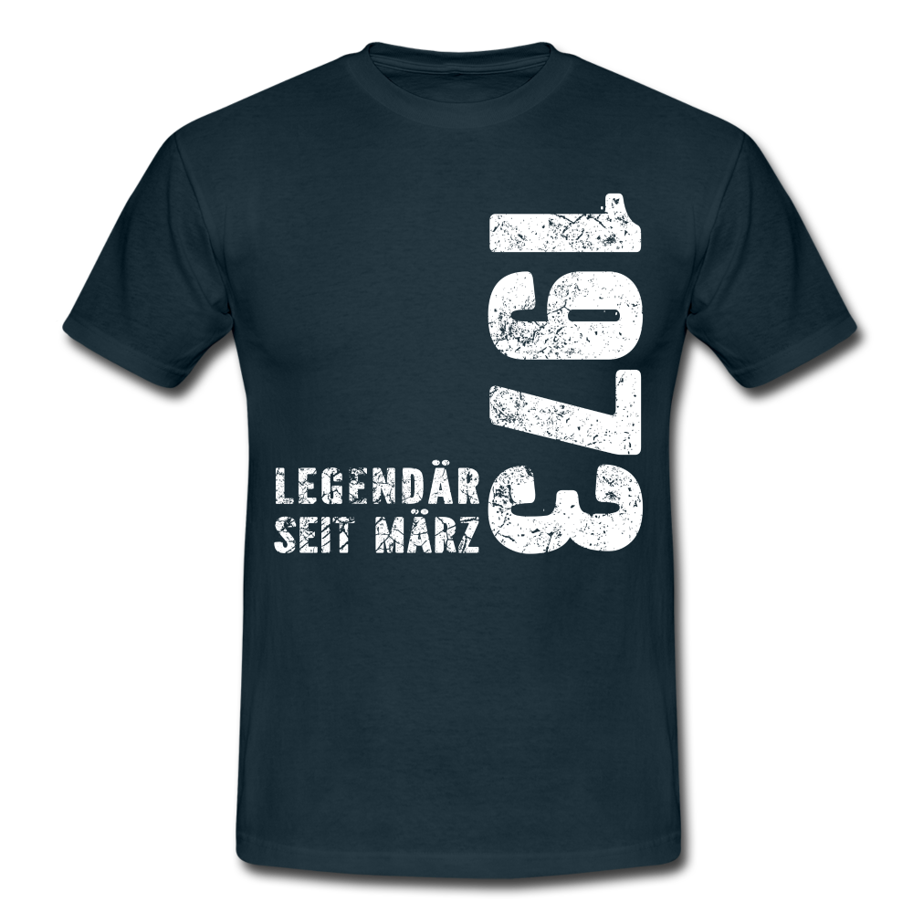 49. Geburtstag Legendär seit 1973 Geschenk Männer T-Shirt - navy