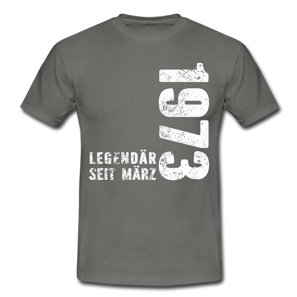 49. Geburtstag Legendär seit 1973 Geschenk Männer T-Shirt - graphite grey