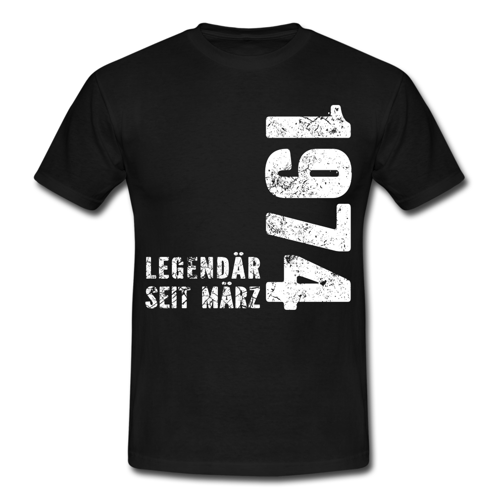 48. Geburtstag Legendär seit 1974 Geschenk Männer T-Shirt - black