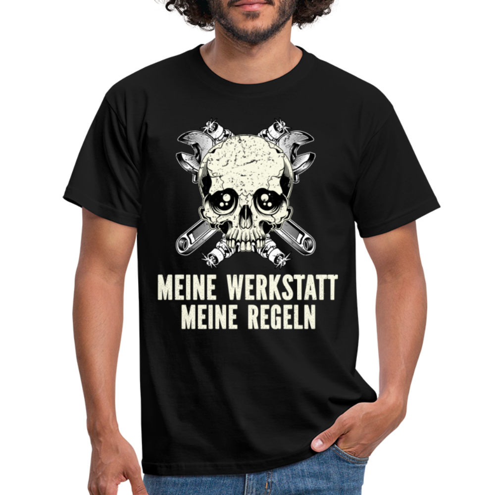 Mechaniker Mechatroniker Meine Werkstatt Meine Regeln Lustiges Männer T-Shirt - black