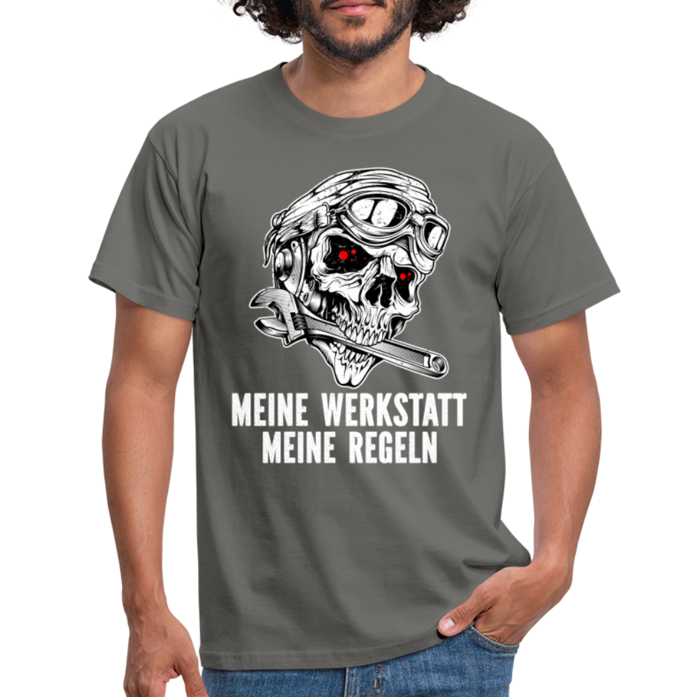 Mechaniker Mechatroniker Meine Werkstatt Meine Regeln Lustiges T-Shirt - graphite grey
