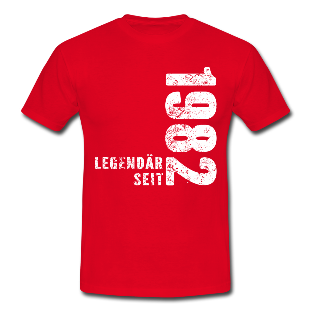 40. Geburtstag Legendär seit 1982 Geschenkidee Männer T-Shirt - red