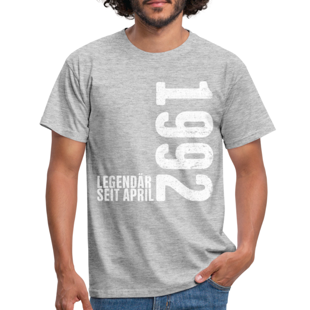 30. Geburtstag Legendär seit April 1992 Geschenk Männer T-Shirt - heather grey